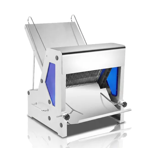 Professionelle Tisch-Brotschneidemaschine – halbautomatisch, mit Brotrutsche, 30 Messer, 12 mm Schnittstärke