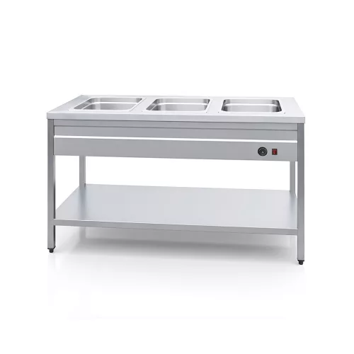  Melegentartó pult 3xGN1/1 fűtőpaplanos