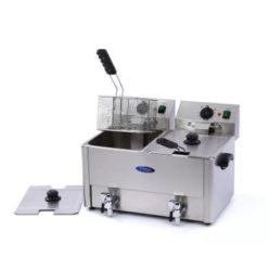 Asztali ipari olajsütő - Maxima  2x8L elektromos