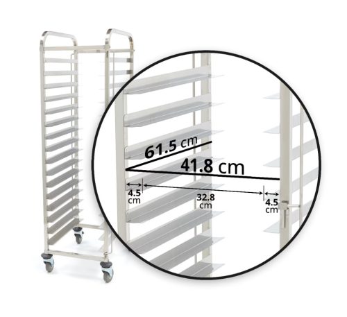  Tálcatartó kocsi - Maxima 16x60x40 cm