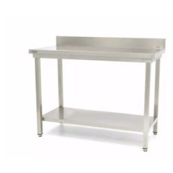   Rozsdamentes Munkaasztalok - Maxima munkaasztal hátsó felhajtással 1800x700 mm