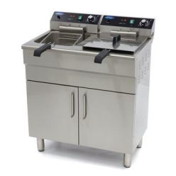   Elektromos üzemű ipari olajsütő - MAXIMA álló - 2 x 16L