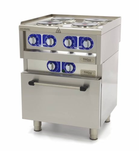 Villanytűzhely - Maxima álló 4 égős beépitett sütővel