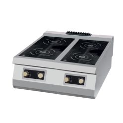   Ipari indukciós főzőlap - Maxima prémium indukciós tűzhely 4 égő dupla egység 90 cm mély elektromos