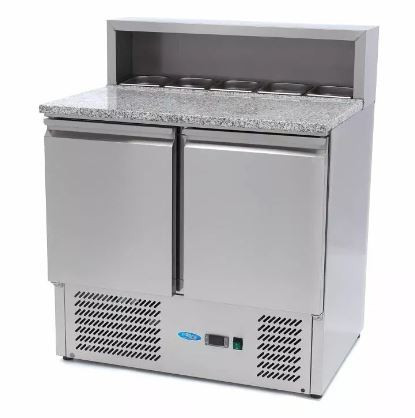 Pizzapult - Maxima 2 ajtós - 285 L - rozsdamentes acél burkolattal