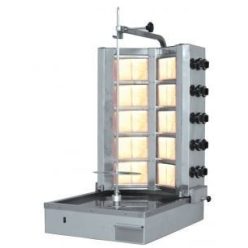 Gázüzemű Gyros sütő - 10 Fűtőbetétes