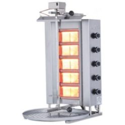 Gázüzemű gyros sütő - 5 fűtőbetétes