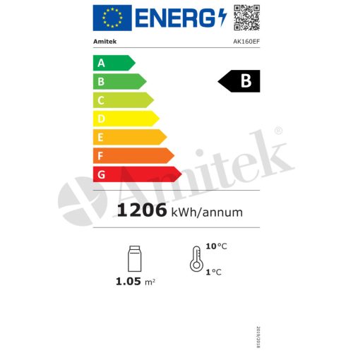 Hűtővitrin - Amitek AK122EF 120 literes