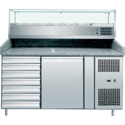   Pizzapult - AMITEK AK1612TN hűtött különálló AK15433 feltéthűtővel