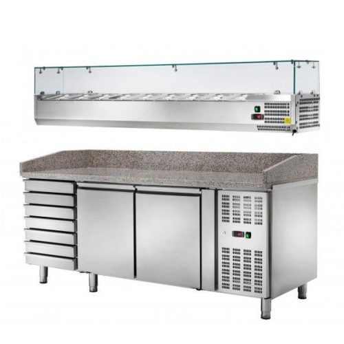 Pizzapult - AMITEK AK2612TN hűtött különálló AK20633 feltéthűtővel