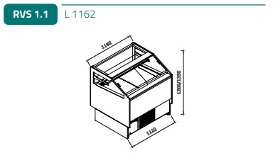 Süteményes hűtő - FB Ranieri Deeva RVS 1.1