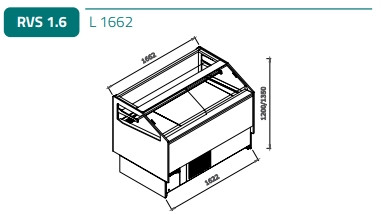 Süteményes hűtő - FB Ranieri Deeva RVS 1.6