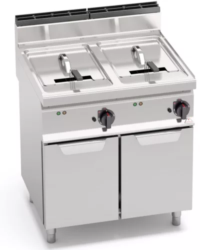 Elektromos üzemű ipari olajsütő - Berto's E7F18-8MS, 18+18 literes