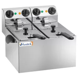 Asztali ipari olajsütő - AMITEK FC100 elektromos