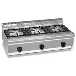 Ipari gáztűzhely - Berto's G6F3BH12 3 égőfejes 
