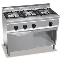   Ipari gáztűzhely - Berto's G6F3H12+FG1 3 égőfejes, alsó sütővel