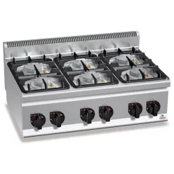 Ipari gáztűzhely - Berto's G6F6BPW 6 égőfejes 
