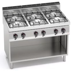 Ipari gáztűzhely - Berto's G7F6M 6 égőfejes, álló