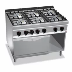   Ipari gáztűzhely - Berto's G9F6+FG 6 égőfejjel, alsó sütővel
