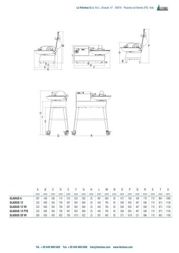 Kutter gép - La Felsinea horizontális GLADIUS 6