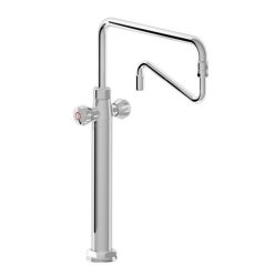   Csaptelepek és zuhanyok - Kétgombos feltöltő keverőcsap, hosszú, kétrészes kifolyóval