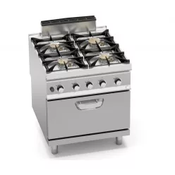   Ipari gáztűzhely - Berto's SG9F4PS+FG 4 égős, gázos alsó sütővel