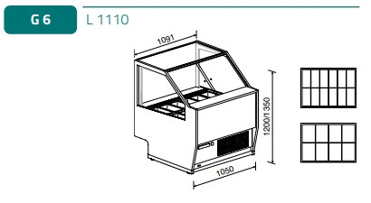 Fagylaltpult FB Ranieri Virna G6